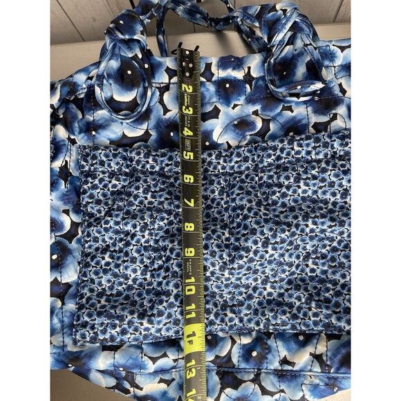 MARC BY MARC JACOBS Bright Blue Baby Travel Weekender Shopper Tote Bag Floral - Picture 8 of 10